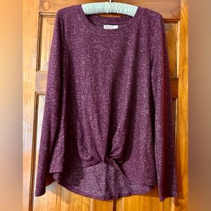 SO Women's Burgundy Long Sleeve Top